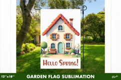 Spring Garden Flag PNG, Welcome Garden Flag PNG Product Image 1