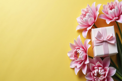 Gift Box With Flower Background Product Image 1