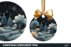 Christmas Winter Magic Ornament PNG Product Image 1