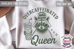 Mom Life Quote Sublimation Design PNG Clipart Funny Raccoon Product Image 1