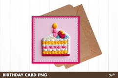 Happy Birthday Card PNG, Greeting Card PNG Product Image 1