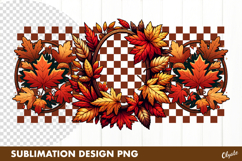 Fall Chess Clipart, Autumn Frame Sublimation. Tshirt PNG Product Image 1