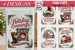 Christmas Vintage Quote Clipart PNG Sublimation 4 Design Product Image 1