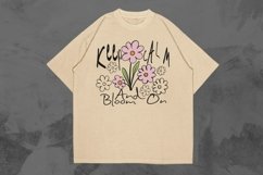 Keep Calm and Bloom On Spring Hand Drawn T-shirt Design Product Image 1