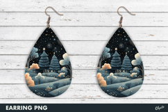 Winter Forest Earring Fairy PNG, Teardrop Earring Product Image 1