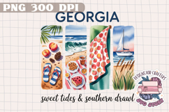 USA STATE America Brushstrokes PNG Watercolor Design Sign Product Image 1