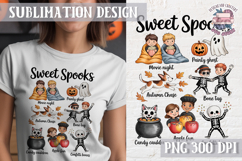 Cute Halloween Clipart PNG Sublimation Cozy Ideas Tshirt Product Image 1