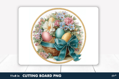 Easter Basket Leather Sublimation PNG, Cutting Board PNG Product Image 1