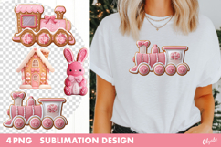 Gingerbread Sublimation. Pink Christmas Sublimation PNG Product Image 1