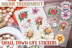 Small Town LIfe sticker Scrapbook PNG Village Garden Farm Product Image 1