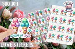 Love sticker Sheet Valentine Day Lovers Funny Sweets PNG Product Image 1