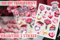 Love sticker Sheet Valentine Day Lovers Funny Heart PNG Product Image 1