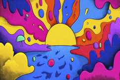 Pop Art Landscape Background Wallpaper Product Image 1