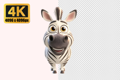 Cartoon Zebra Character Transparent PNG Product Image 1