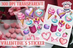 Love sticker Sheet Valentine Day Lovers Funny Heart PNG Product Image 1