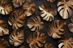 Brown Monstera Leaves Background Wallpaper Product Image 1