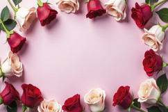 Floral Border with Pink Background Wallpaper Product Image 1