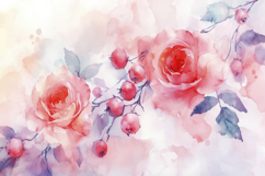 Watercolor Flowers Background Wallpaper Product Image 1