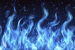 Blue Fire with Dark Background Wallpaper Product Image 1