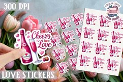 Love sticker Sheet Valentine Day Sign Lettering PNG 14 feb Product Image 1