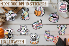 Halloween sticker Kawaii PNG pastel holographic foil Product Image 1