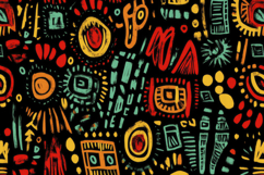African Tribal Motifs and Symbols Background Wallpaper Product Image 1