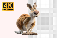 Cartoon Kangaroo Transparent PNG Product Image 1