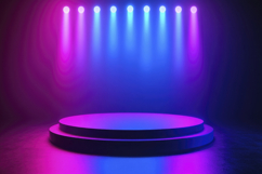Colorful Stage Podium Background Wallpaper Product Image 1