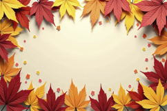 Autumn Leaves Border Background Wallpaper Product Image 1