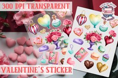 Love sticker Sheet Valentine Day Lovers Funny Heart PNG Product Image 1