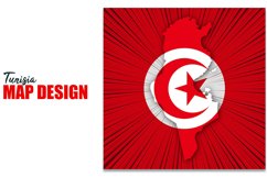 Tunisia Independence Day Map Design Product Image 1
