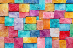 Colorful 3D Wall Background Wallpaper Product Image 1