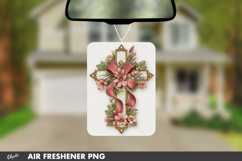 Easter Cross, Leather Religious Cross, Air Freshener PNG Product Image 1