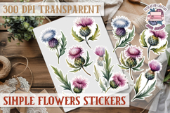 Summer Flowers sticker Scrapbook PNG Botanical Beach Product Image 1