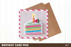 Happy Birthday Card PNG, Greeting Card Printable Product Image 1