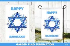 Hanukkah Garden Flag, Happy Hanukkah Sublimation PNG Product Image 1