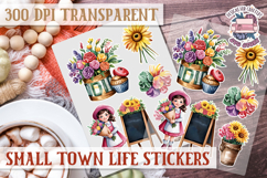 Small Town LIfe sticker Scrapbook PNG Village Garden Farm Product Image 1