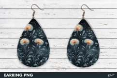 Winter Flower Earring Fairy PNG, Teardrop Earring Product Image 1