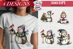 Funny Christmas Snowman Clipart Sublimation 4 PNG Product Image 1