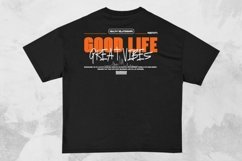 Good Life Great Vibes Streetwear Typography T-shirt Design Product Image 1