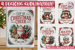 Christmas Vintage Quote Clipart PNG Sublimation 4 Design Product Image 1