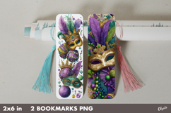 Mardi Gras Bookmark PNG. Carnival Bookmark PNG Product Image 1