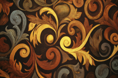 Brown Floral Pattern Background Product Image 1
