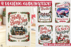 Christmas Vintage Quote Clipart PNG Sublimation 4 Design Product Image 1