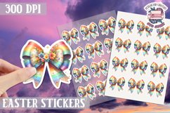 Easter Bow sticker Cute Coquette Love PNG Funny Bows Product Image 1