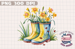 Spring Sublimation Design PNG Clipart Scrapbook Flowers Product Image 1