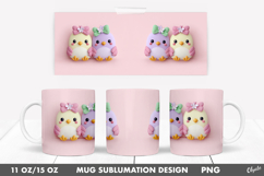 Easter Chickens Mug Sublimation Wrap, Mug 11 OZ, 15 OZ Product Image 1