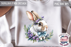 Cute Bunny and Lamb Spring Sublimation Design PNG Easter Product Image 1