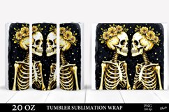 Skeletons in Love Tumbler PNG. Tarot Style Tumbler, 20 OZ Product Image 1