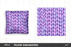 Pillow Faux Yarn Sublimation PNG, Crochet Pillow PNG Product Image 1